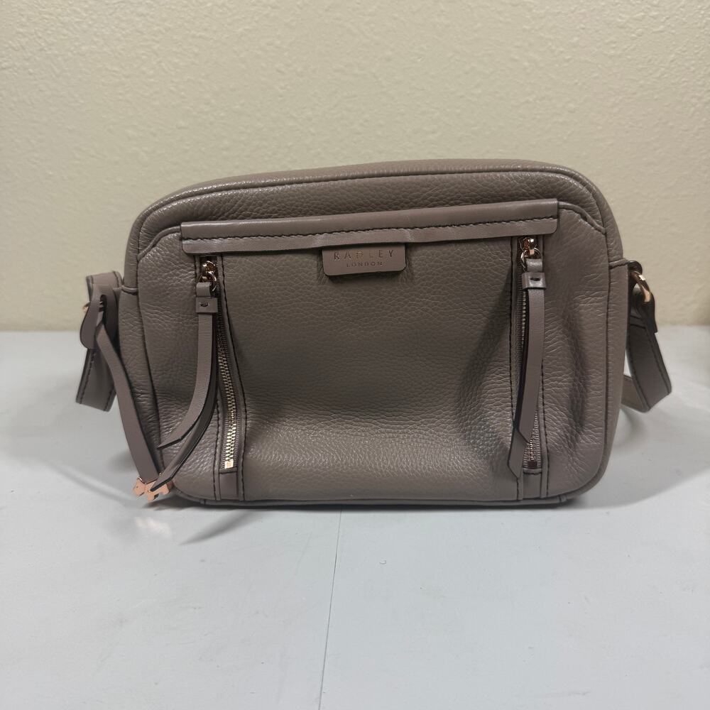 Radley London Cross Body Penhurst Zip Top Satchel Handbag Dark Beige